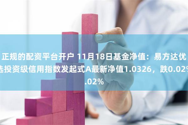 正规的配资平台开户 11月18日基金净值：易方达优选投资级信用指数发起式A最新净值1.0326，跌0.02%